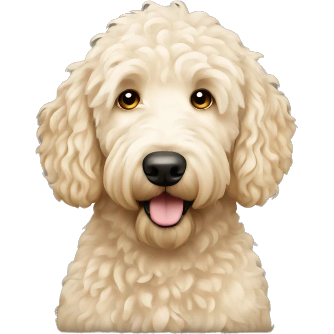 Cream golden doodle emoji