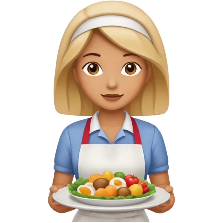 woman in food stall emoji