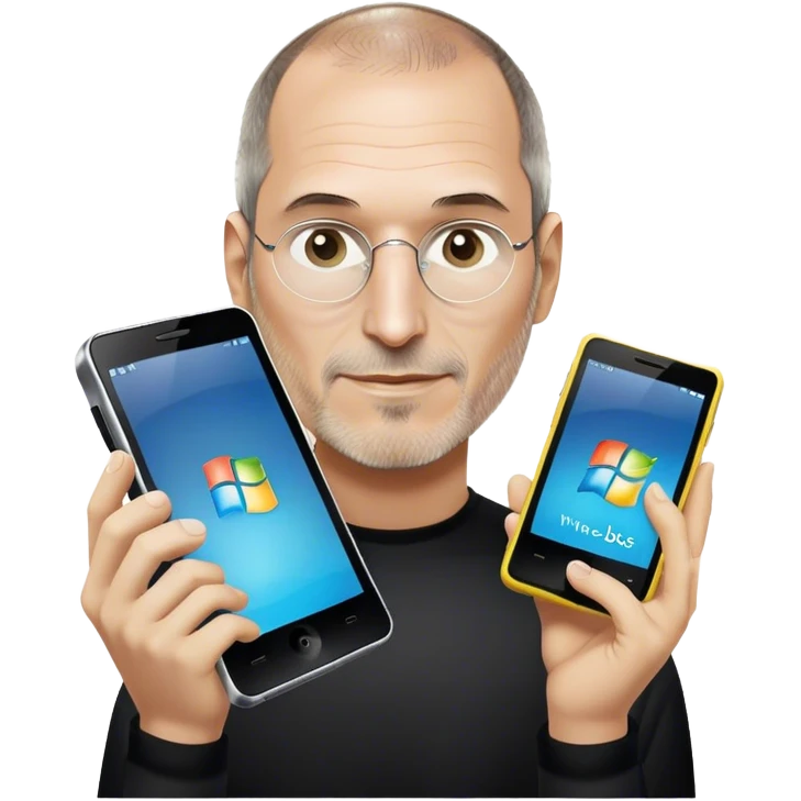stevejobs holding windows pho emoji