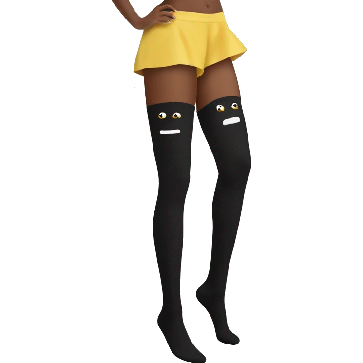 Black over knee socks emoji