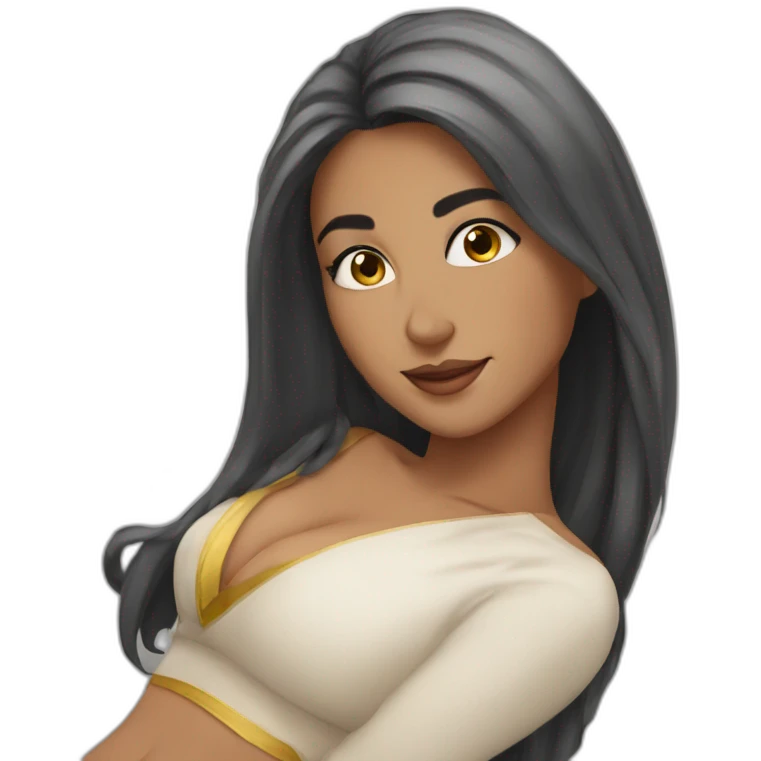 arabian beauty lying down smiling emoji