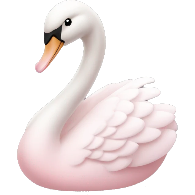 pastel pink swan emoji