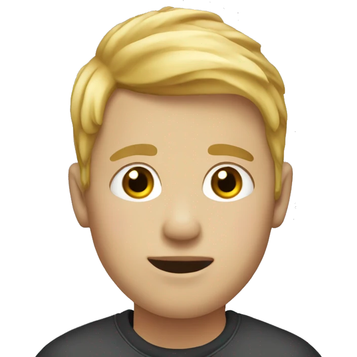 Boy with blonde hair with pimples emoji