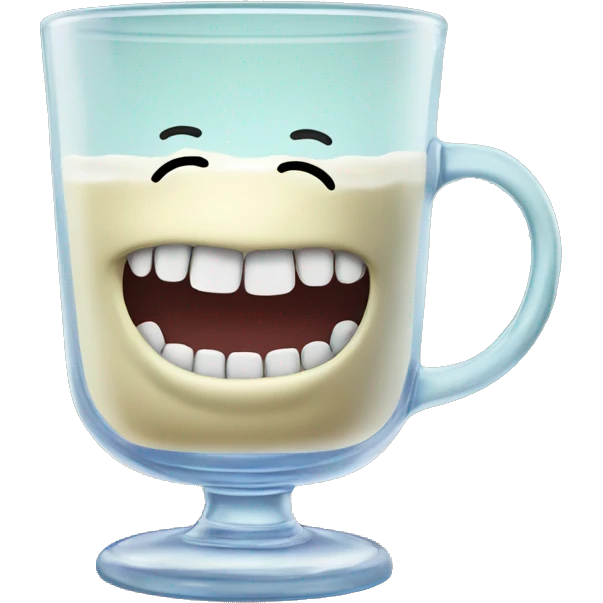 dentures in glass cup emoji