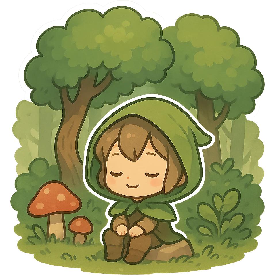 一个森林深处的场景 emoji