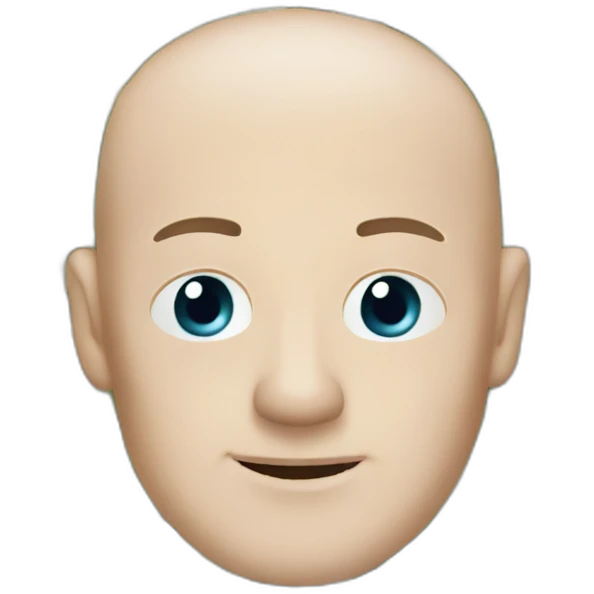 Bald German guy with a 5 euro bill emoji