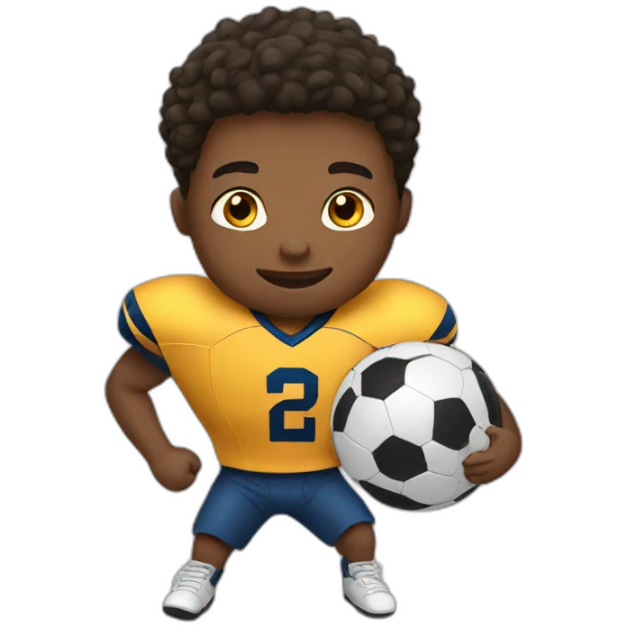 Boy playing football emoji