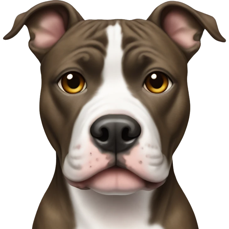 Brindle and white pitbull emoji