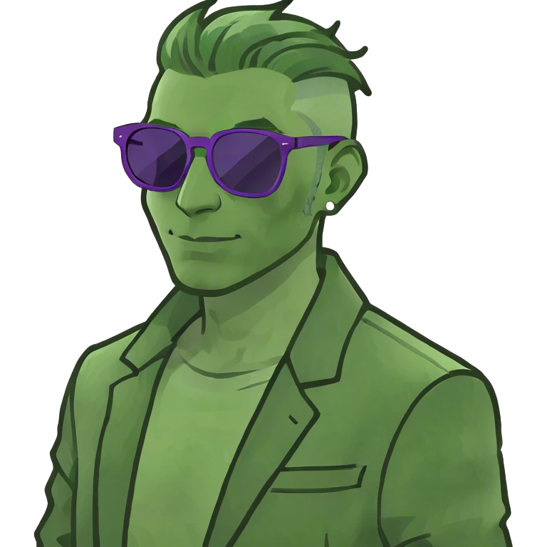 Purple hair man emoji