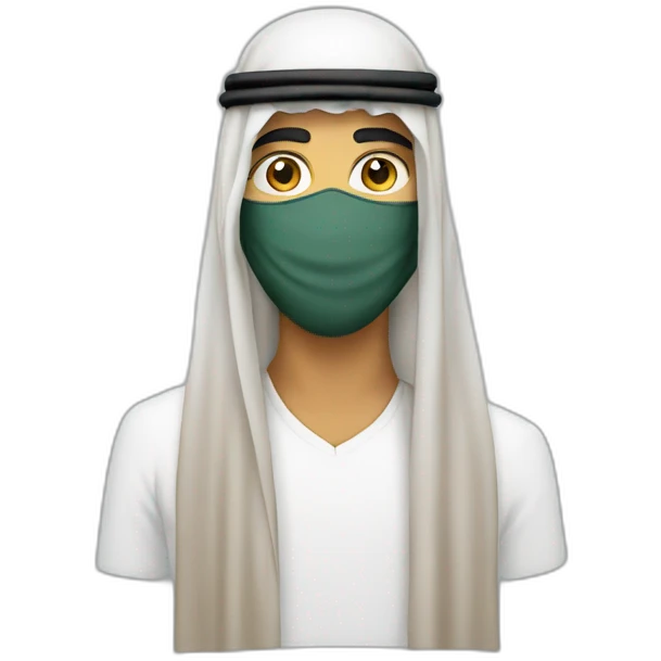 A arab with a mask emoji