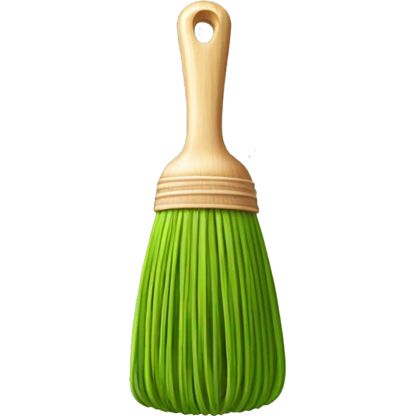 Matcha wooden whisk emoji