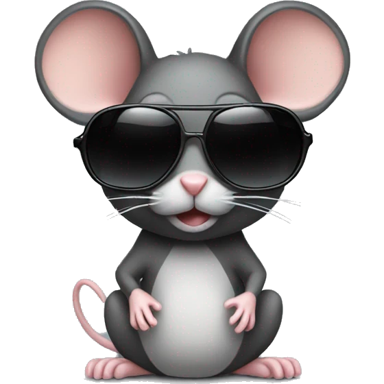 mice with dark non seethe sunglasses emoji