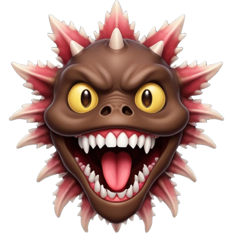 A demogorgan with its mouth open emoji