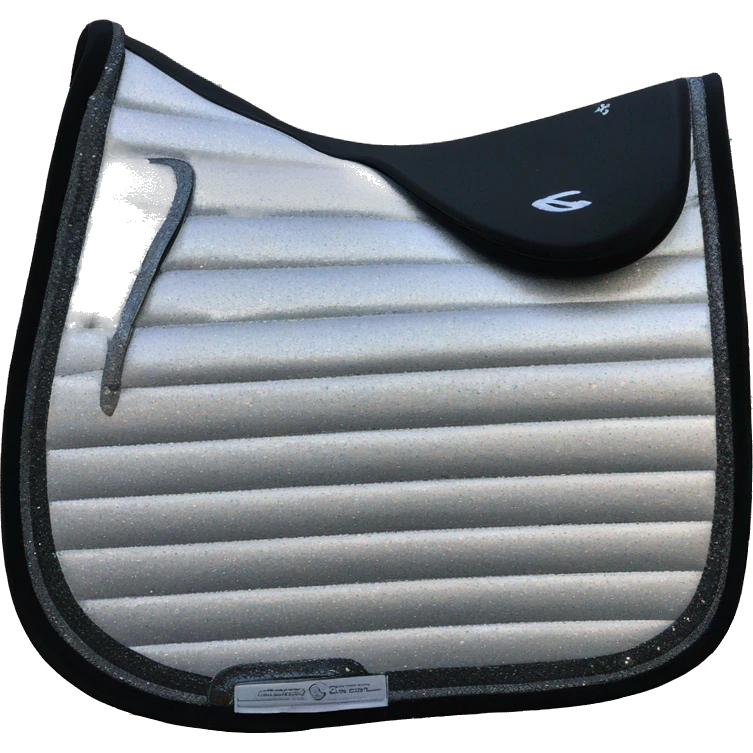 Saddle pad black with glitter  emoji