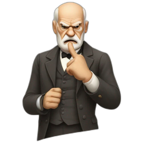 Angry thumb down Sigmund Freud emoji