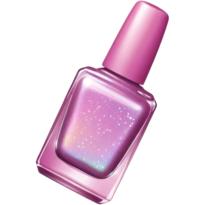 Pink glitter nail polish emoji