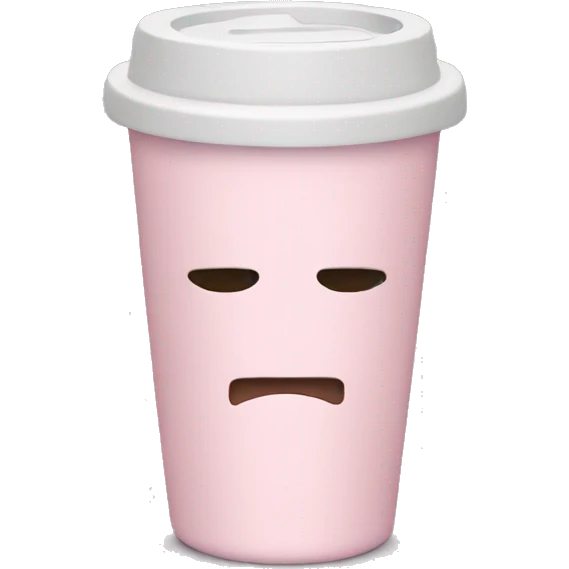 Light pink tumbler without face emoji