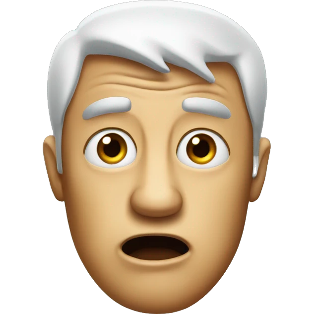 Fried man gasp emoji