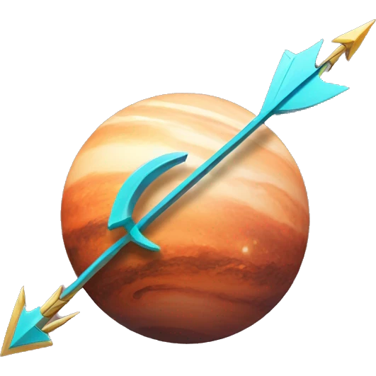 planet pierced by an arrow emoji