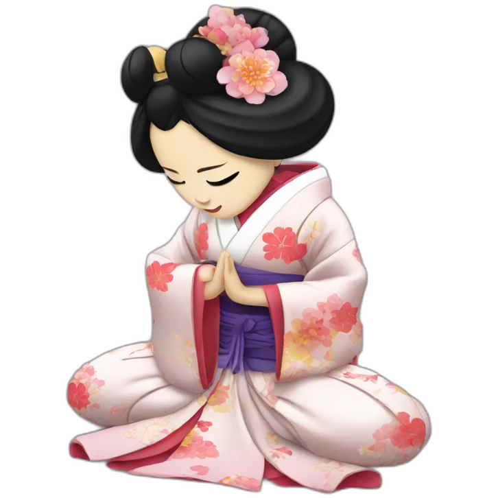 japanese geisha bowing emoji