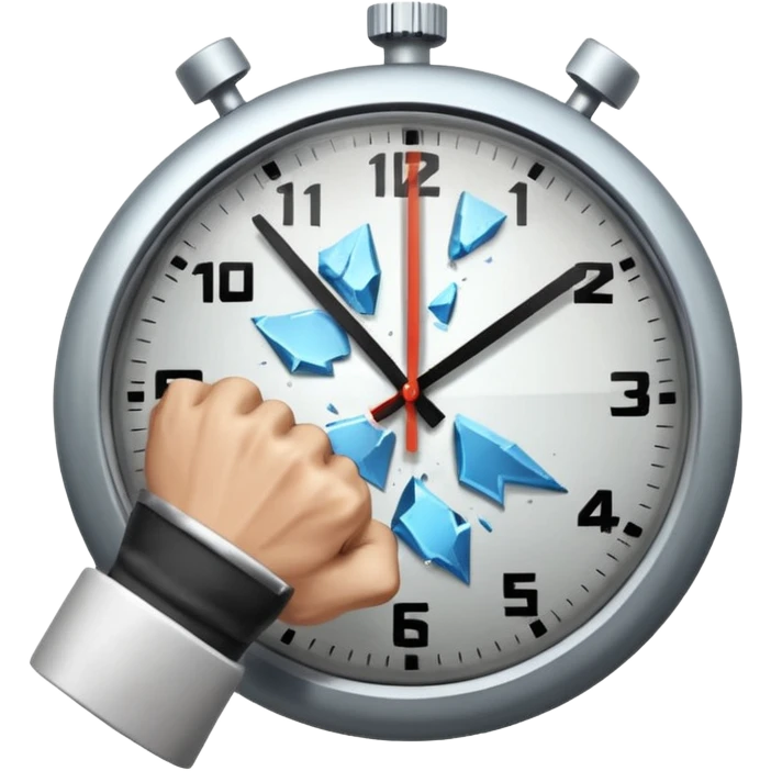 a fist hitting clock emoji