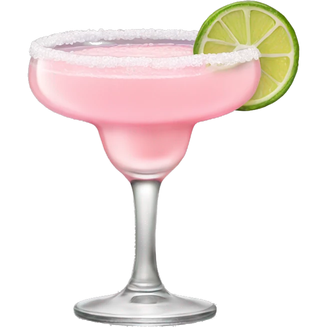 baby pink margarita in glass emoji