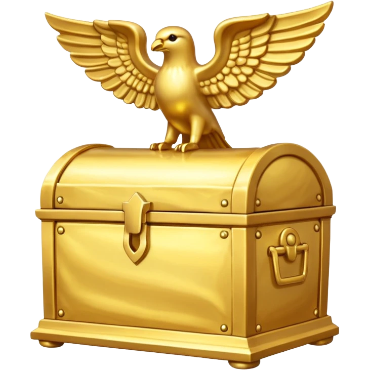 Ark of the Covenant, golden chest with cherubim, glowing emoji