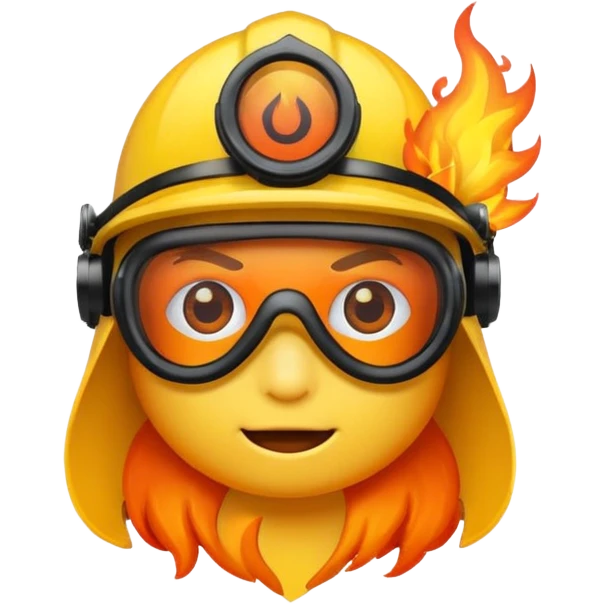 Attitude fire emoji with black goggle  emoji