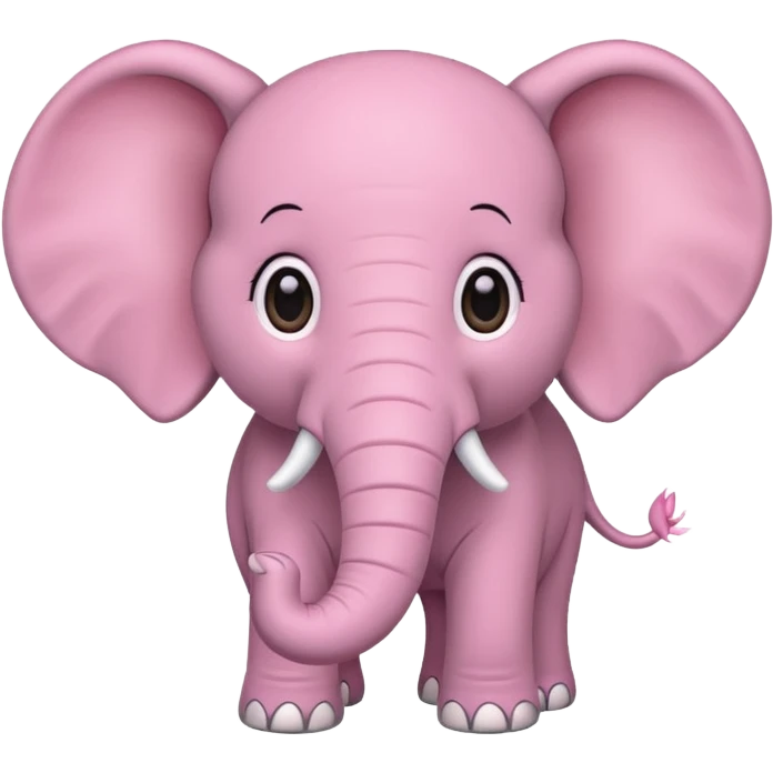 Éléphant rose emoji