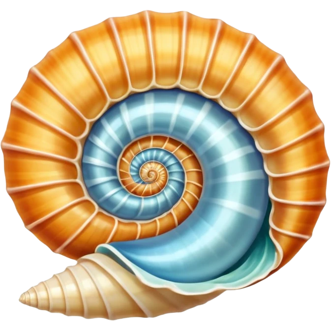 Scientific artistic pic of a 🐚  emoji