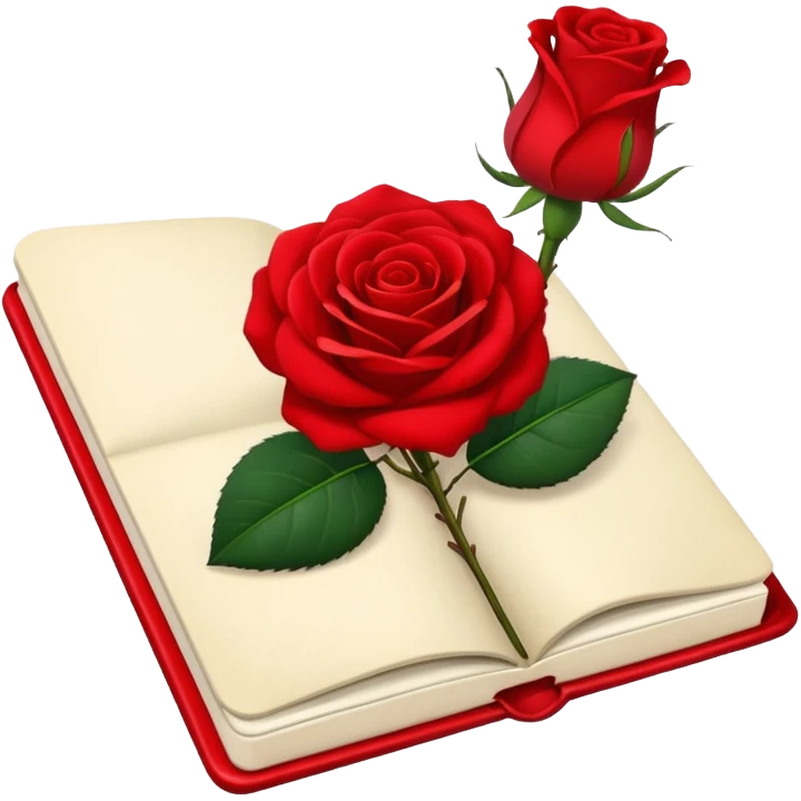 notebook and Rose emoji