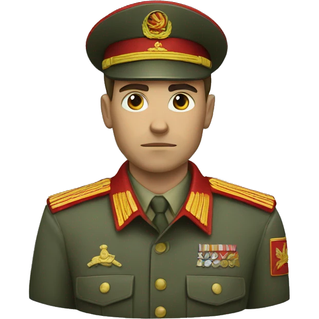 ussr soldier serious with takes emoji