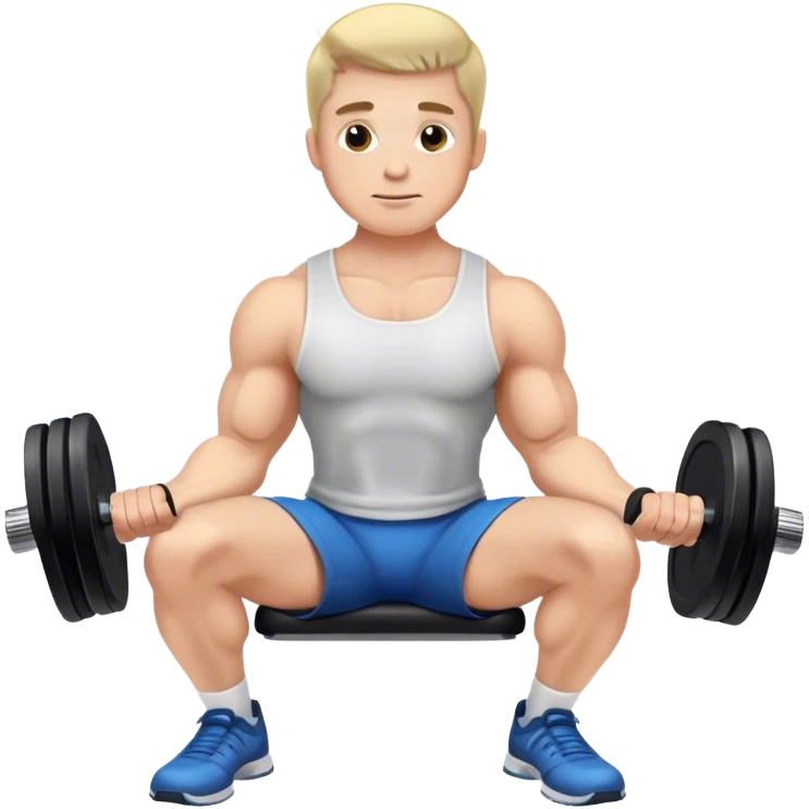 man seated dumbbell wrist curl emoji