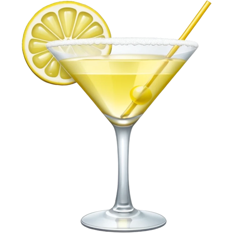 Lemon Drop Sparkles Martini Sugar Rim emoji