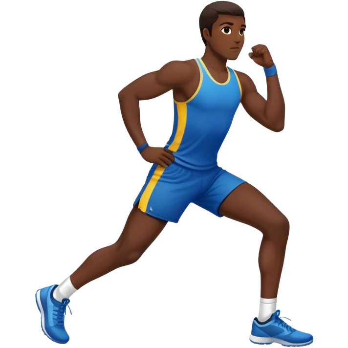 athlete high-knee warm-up emoji