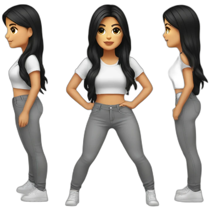Kylie Jenner standing position big emoji