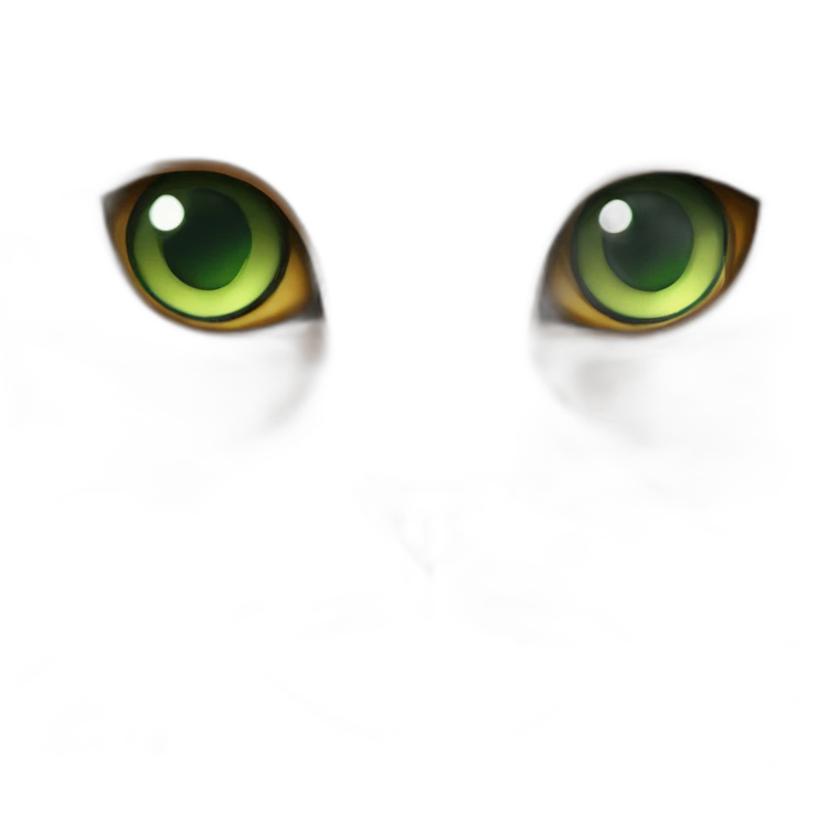 Ginger siberian cat with green eyes emoji