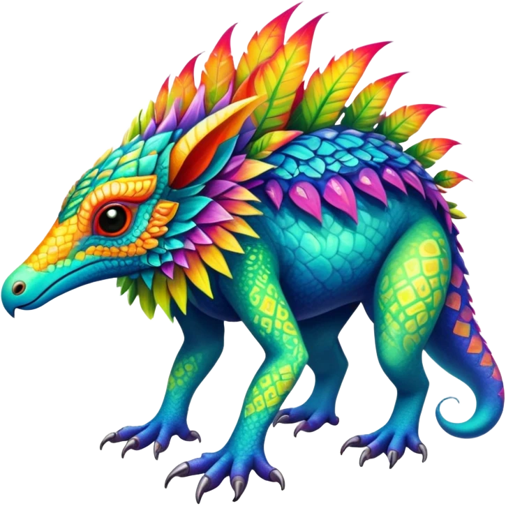 Colorful Exotic Pokémon-Digimon-Monster-Beast-Fakémon-hybrid-creature (full body) emoji