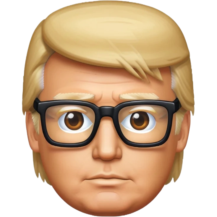 Trump with 8bit glasses emoji
