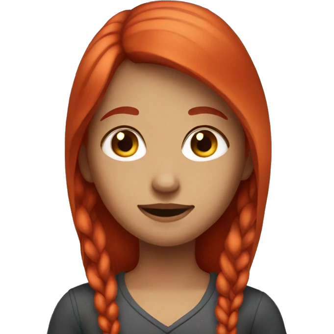 Girl with long red hair emoji