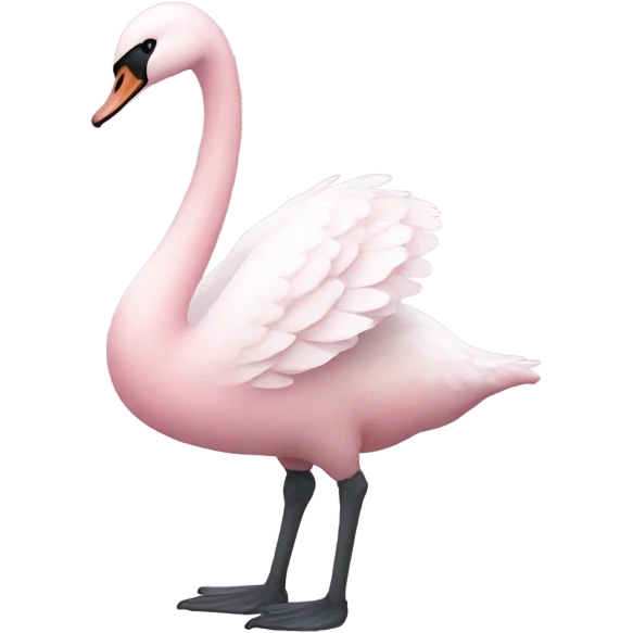 pastel pink swan emoji