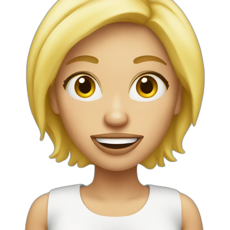 blond crazy woman emoji