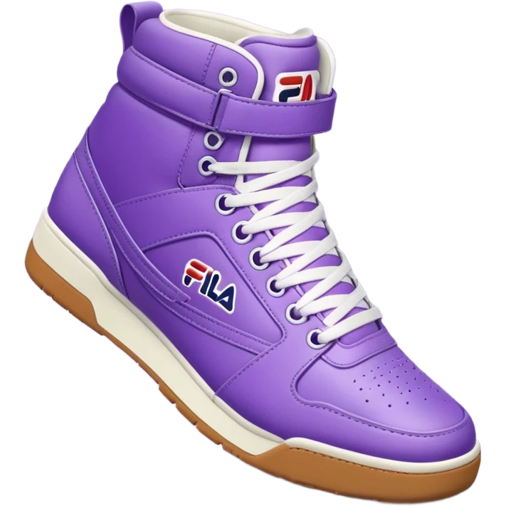  realistic detailed, 1990 purple high top fila, sneakers emoji