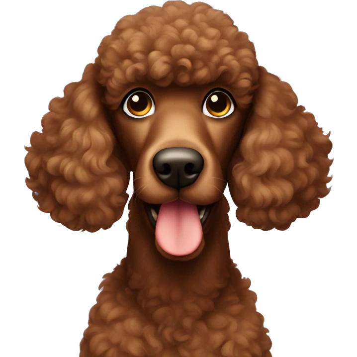 big brown poodle emoji