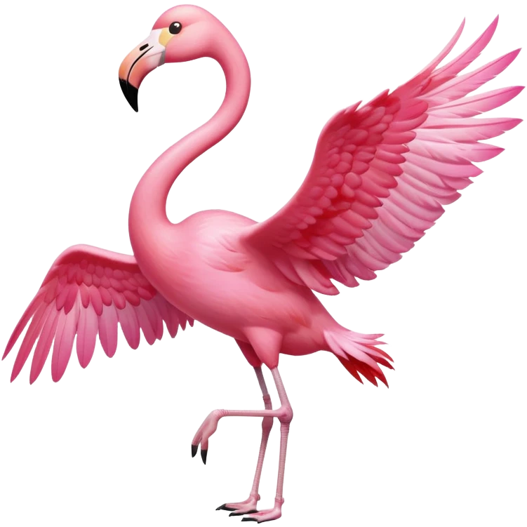 Flamingo flying emoji