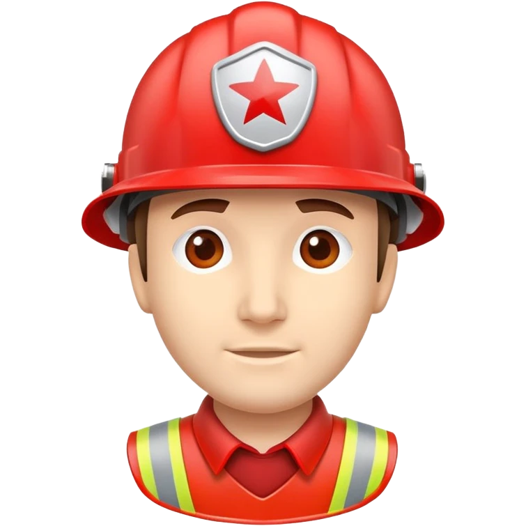 red rescue worker safety helmet emoji