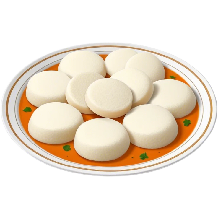idli in a plate emoji