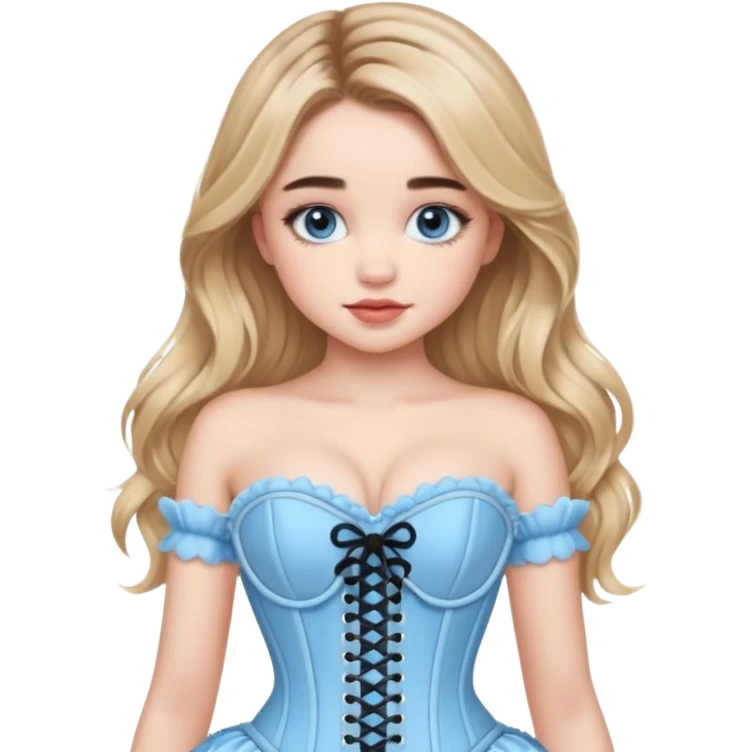sabrina carpenter's 2025 grammy baby blue corset emoji