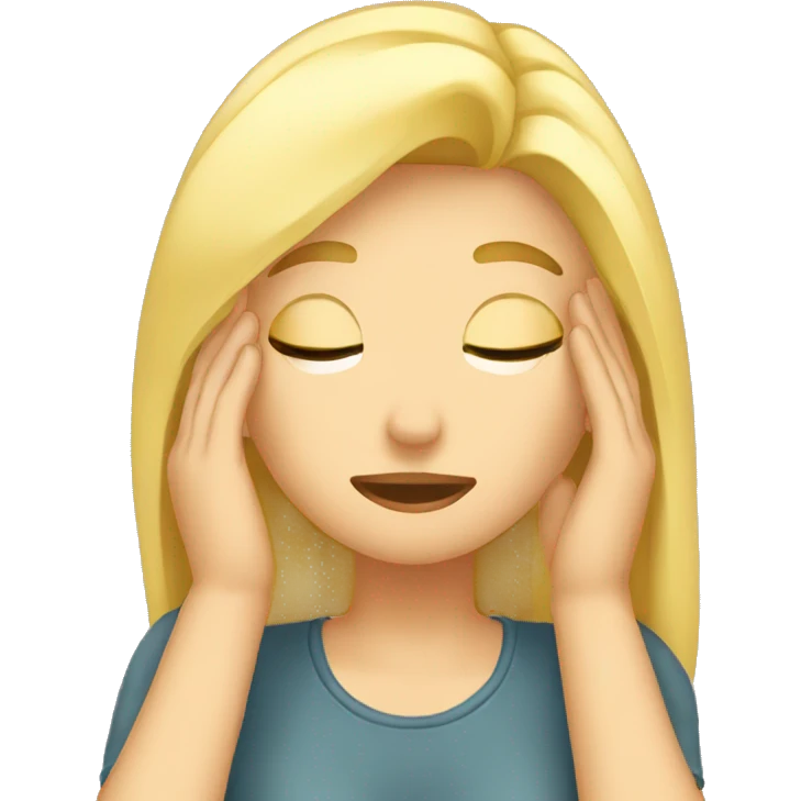 Blonde girl facepalm emoji