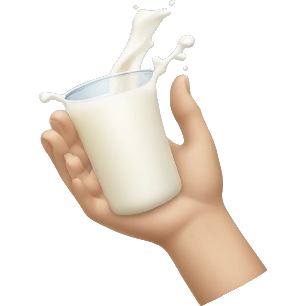hand throwing milk emoji